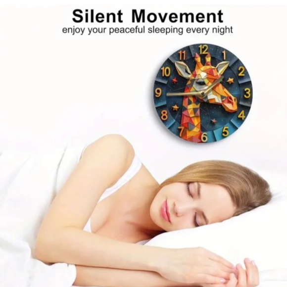 NIB! Gorgeous Detailed Artistic Style African Giraffe Clock! - Picture 4 of 7